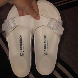 White rubber Birkenstock’s